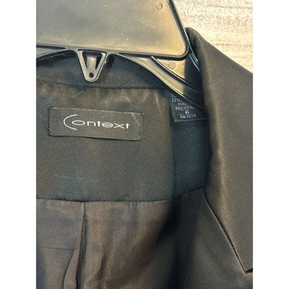 Context Black Single Button Blazer Size 6 - Picture 2 of 4